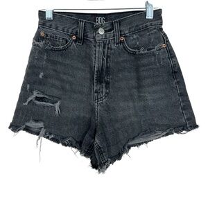 BDG Urban Outfitters Black A Line High Waisted distressed Shorts 24